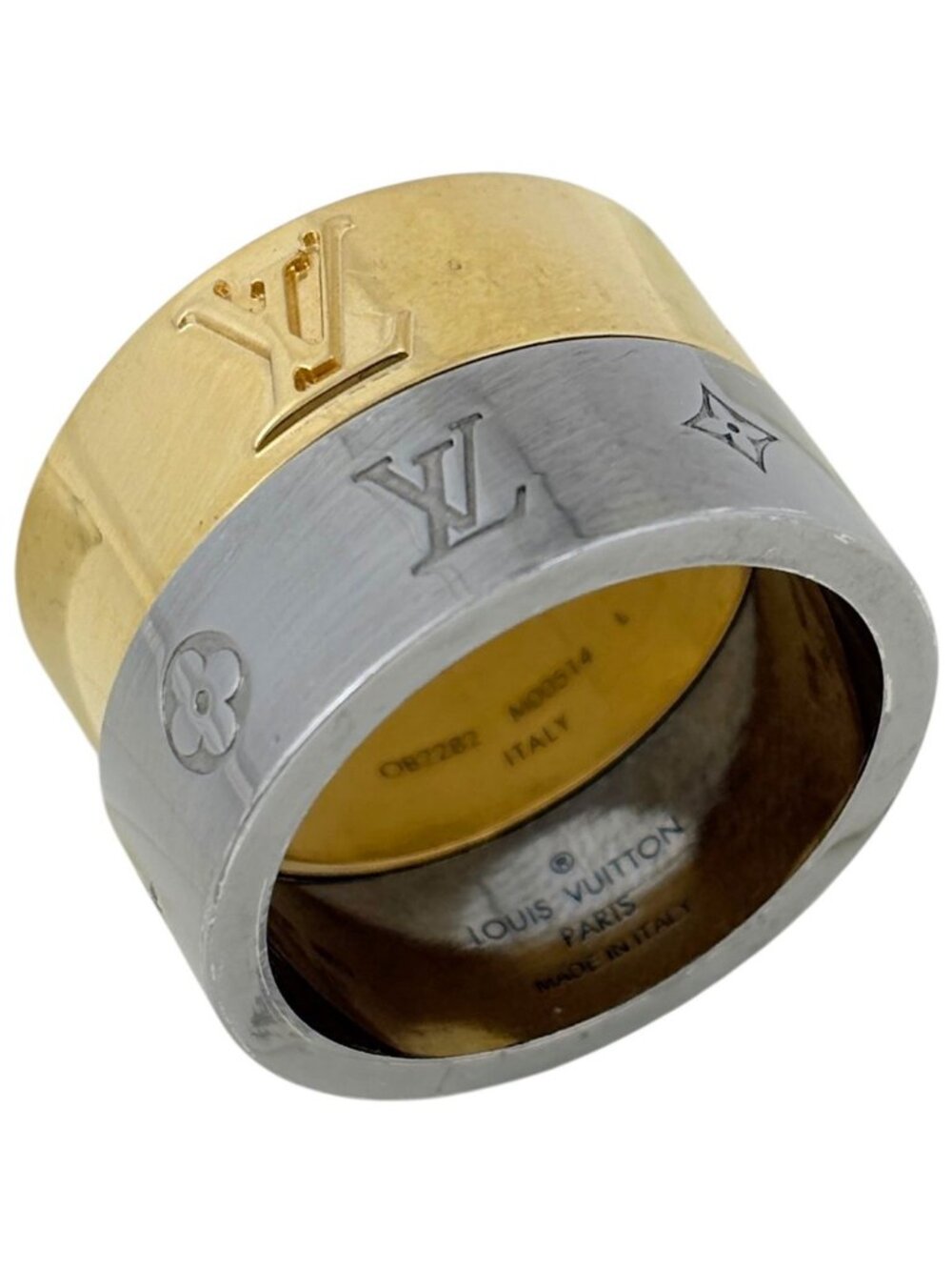 Louis Vuitton Ring LV Instinct Set Metal Gold Dark Silver